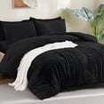 thumbnail image 1 of ANGENIA California King Size Comforter Sets with Sheets - 7 Pieces Black Bed in a Bag Cal King Boho Soft Lightweight Fluffy Tufted Bed Sets with Comforter, Sheets, Pillowcases & Shams, 1 of 7