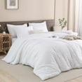 thumbnail image 1 of ANGENIA King Size Comforter Set White, 3 Pieces Soft Fluffy Seersucker Bedding Comforter Sets for King Size Bed, Farmhouse Lightweight Down Alternative Bed Set for All Season, 1 of 7