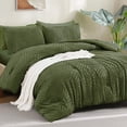 thumbnail image 1 of ANGENIA Oversized King Comforter Sets 120"x 98" - 7 Pieces Olive Green Bed in a Bag Soft Lightweight Boho Tufted Bed Set with Comforter, Sheets, Pillowcases & Shams, 1 of 7