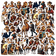 thumbnail image 1 of ANGFENG Multicolor Vinyl Camel Stickers Waterproof Vintage Detective for Notebooks Laptops Suitcases, 1 of 9