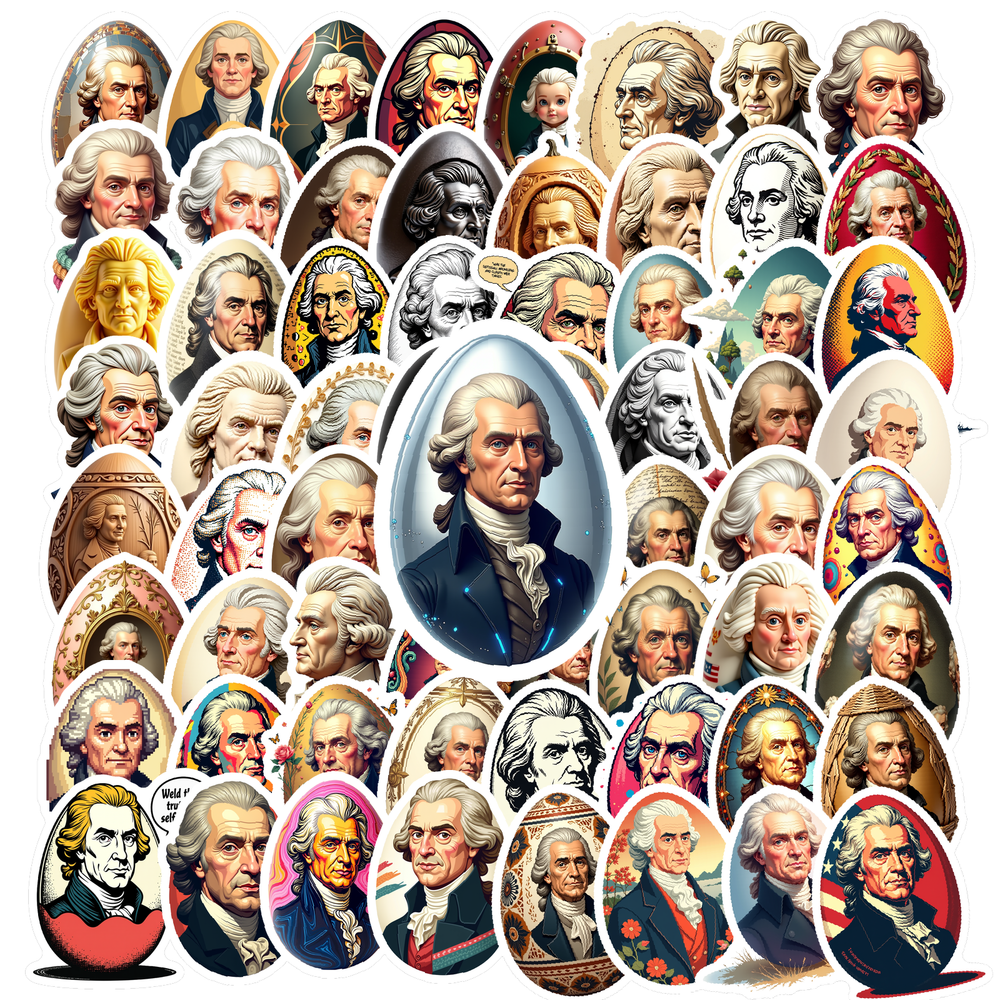 ANGFENG Waterproof Stickers Historical Vinyl Stickers Multicolor Egg ...