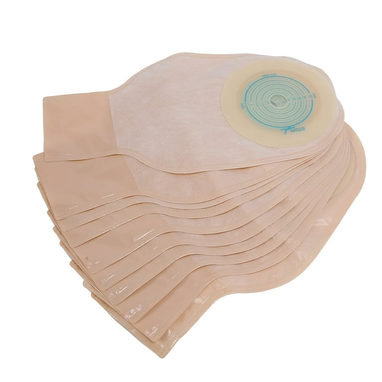 ANGGREK 10pc Ostomy Bags One‑Piece Disposable Colostomy Ostomy Ileostomy  Stoma Supplies 