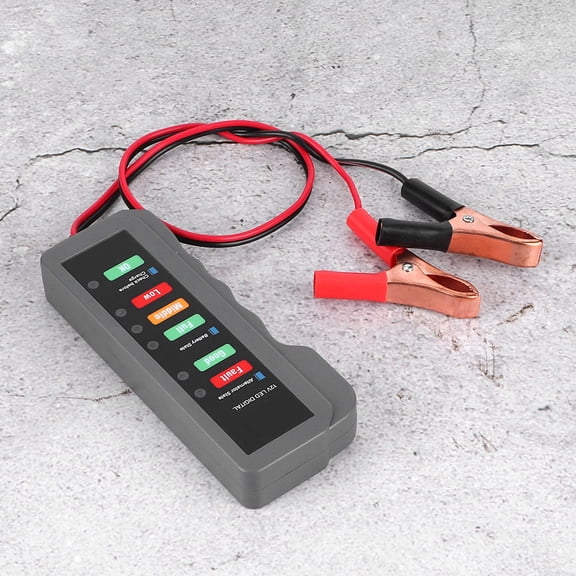ANGGREK 12V Car Battery & Alternator Tester Automotive- Load Tester, Battery Checker,Analyzer To Check Test Battery Condition & Alternator Charging (LED Indication)