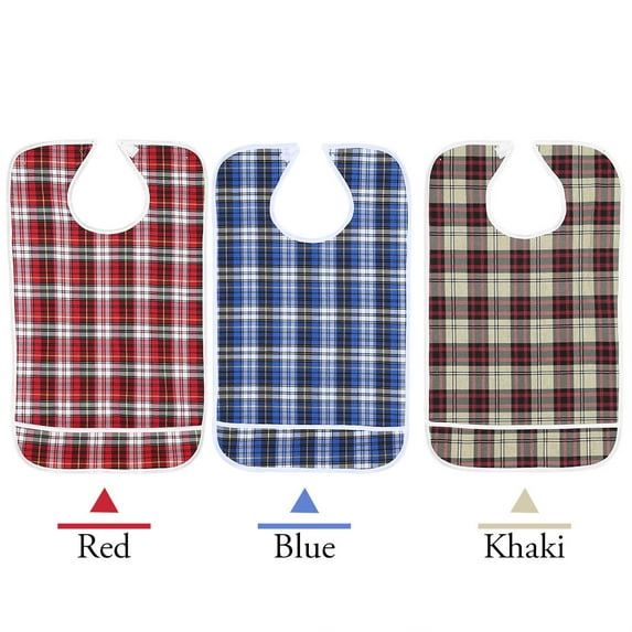 ANGGREK 3 Colors Waterproof Adult Elder Mealtime Bib Washable Dinning Aid Clothes Protector , Waterproof Bib, Mealtime Bib
