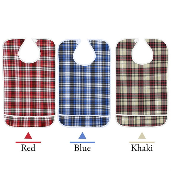 ANGGREK 3 Colors Waterproof Adult Elder Mealtime Bib Washable Dinning Aid Clothes Protector , Waterproof Bib, Mealtime Bib