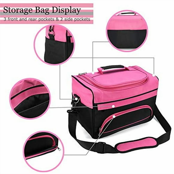 ANGGREK Large Capacity Barber Bag, Salon Hairdressing Bag Hair Stylist Clippers and Supplies Tools Storage Carrying Case Barber Bag Cosmetic Travel Handbag with Shoulder Straps