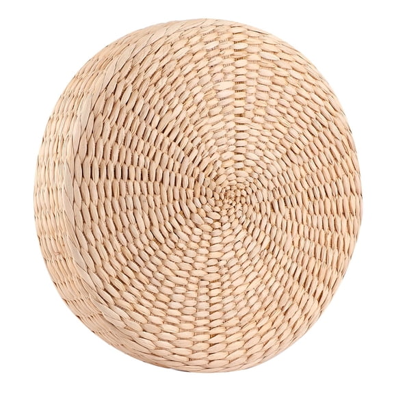 ANGGREK Tatami Round Nature Handmade Straw Woven Seat Cushion Household Round Thicken Seats Cushion Pouf For Tatami Zen Yoga Tea Ceremony Decoration