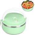 thumbnail image 1 of ANGGREK Thermal Lunch Box Stackable Hot Food Insulated Box 304 Stainless Steel Round Lunchbox Sealed Food Containers,Stackable Thermal Lunch Box,Thermal Lunchbox, 1 of 9