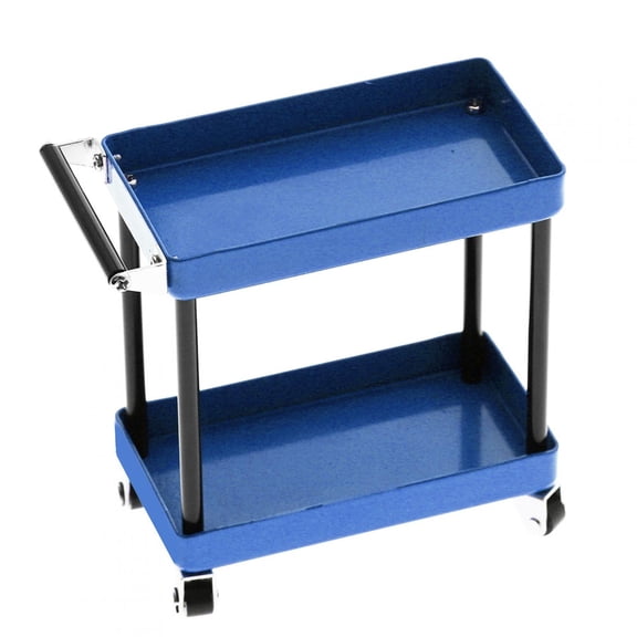 ANGGREK Tools Trolley,Rolling Tools Cart,2-Tier Tools Storage Trolley Mobile Workshop Garage Repair RC Accessories for 1/8 1/10 1/12 1/16 Scale Model Large Size