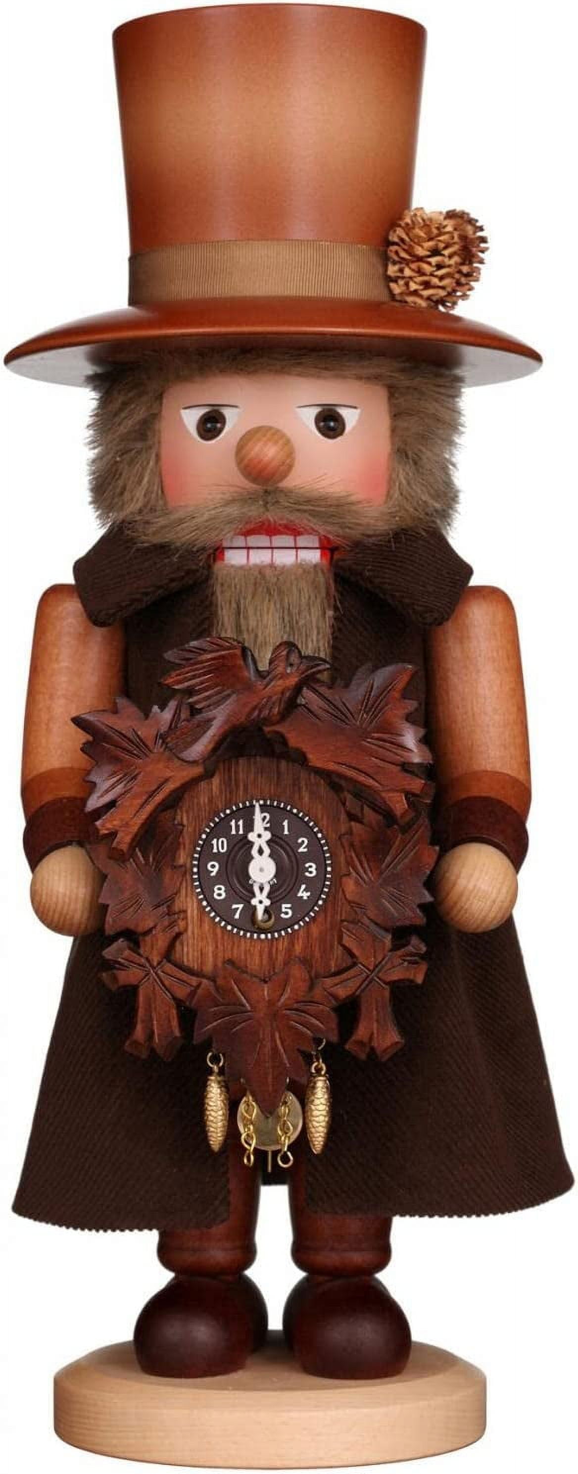 ANGIEHAIE German Christmas Nutcracker Blackforest Clockmaker Natural ...