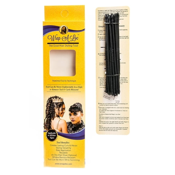 ANGIEHAIE Wrap-A-Loc Experience The Dual Hair Styling Tool Tool Versatility & Technique Creates Lasting Curls Size Medium Instructions Included