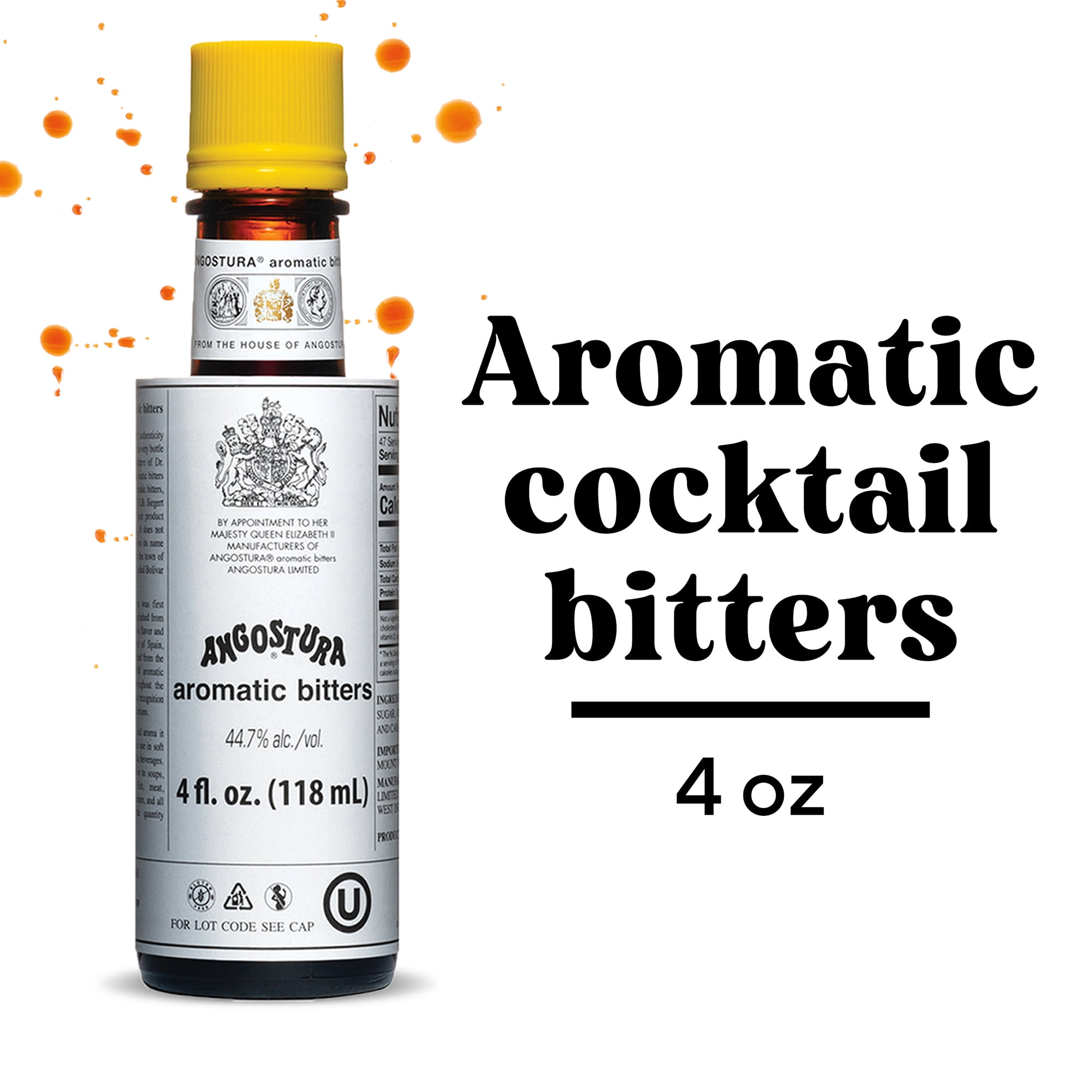 ANGOSTURA Aromatic Bitters, Cocktail Bitters for Professional & Home  Mixologists, 4 FL oz