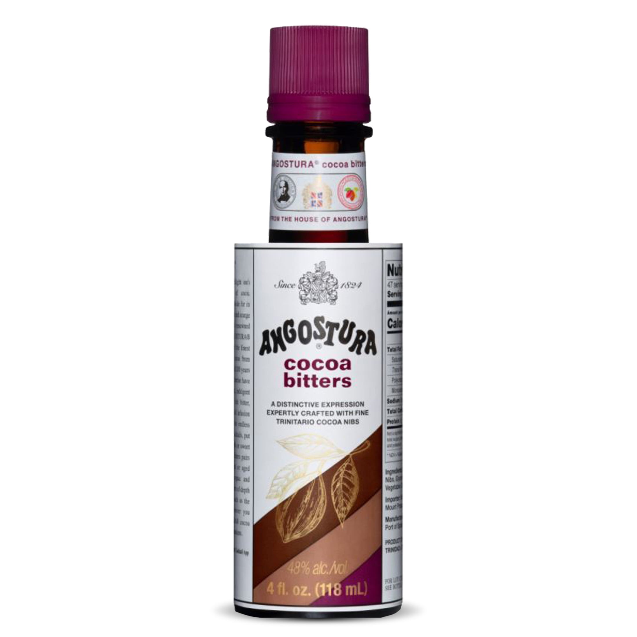 DISTRIBUTED CONSUMABLES ANGOSTURA Cocoa Bitters, Cocktail Bitters for Professional and Home Mixologists, 4 fl oz
