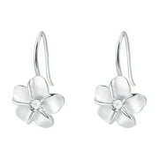 ANGREANE 925 Sterling Silver Perilla Flower Earrings Women'S Flower Nail Earrings Beautiful Earrings Sterling Silver Hoop Earrings for Women Earrings for Men Set Double Piercing Earrings