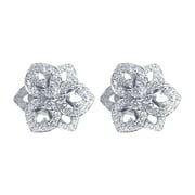 ANGREANE Clearance Sale Earrings Sweet Temperament Ladies Flower Earrings Exquisite Copper Earrings Earrings for Sensitive Ears Gold Large Hoop Earrings for Women Earrings for Men Set