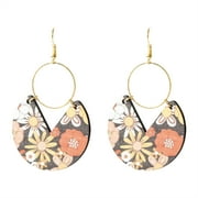 ANGREANE Clearance Sale Fashion Simple Blue Print Earrings Geometric Stripe Stitching Women'S Earrings Pendant Bohemian Earrings Earrings for Girls 6-64 Sterling Silver Big Hoop Earrings for Women