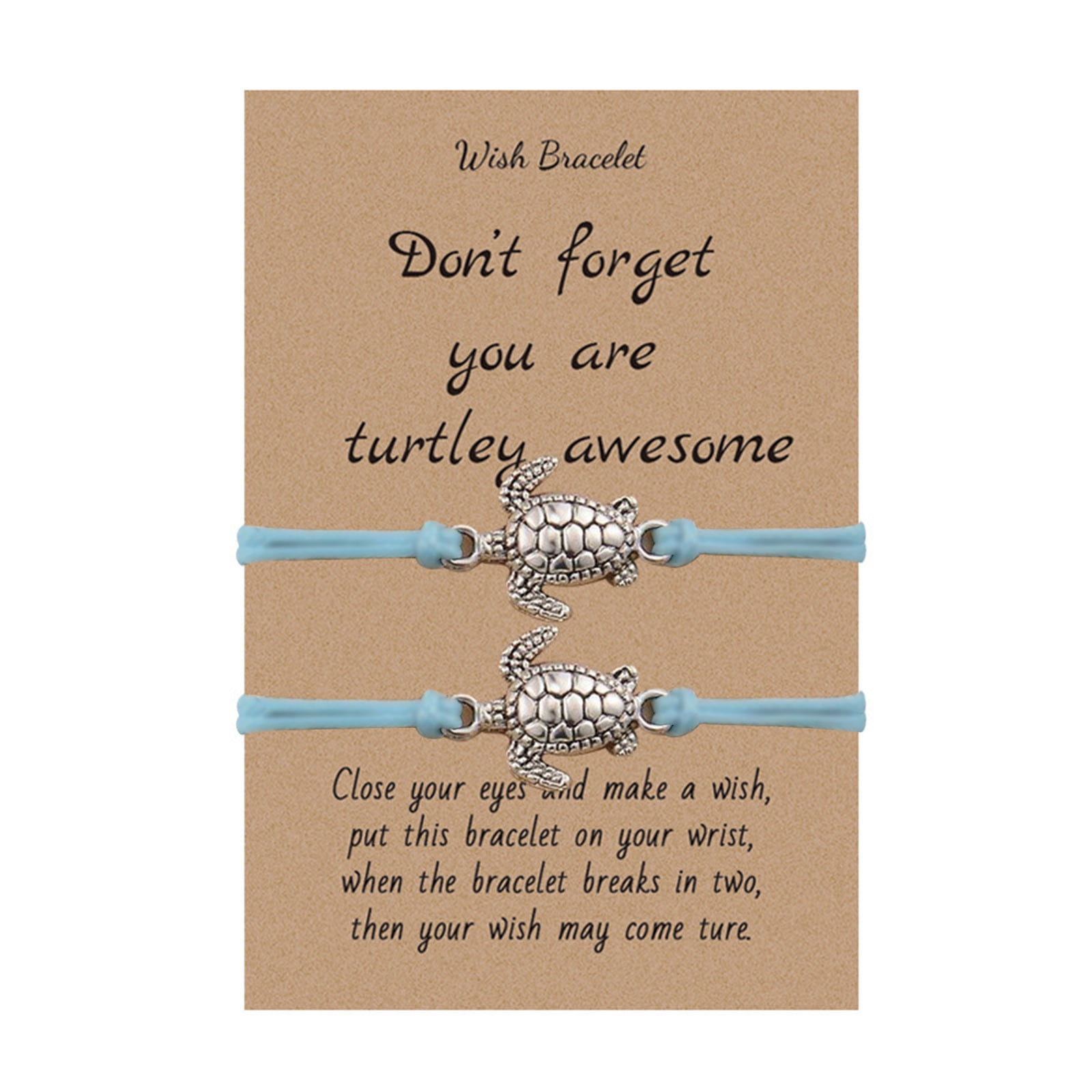 ANGREANE Clearance Turtle Bracelet with Congratulations Card Charm