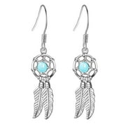 ANGREANE Simple Blue Gemstone Earrings Girls Ladies Jewelry Earrings Silver Studs Earrings for Women Earrings for Women Sterling Silver Studs Sets Flat Back Mother of Pearl Earrings