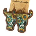 ANGREANE Wooden Earrings Women'S Holiday Wooden Stud Earrings Christmas