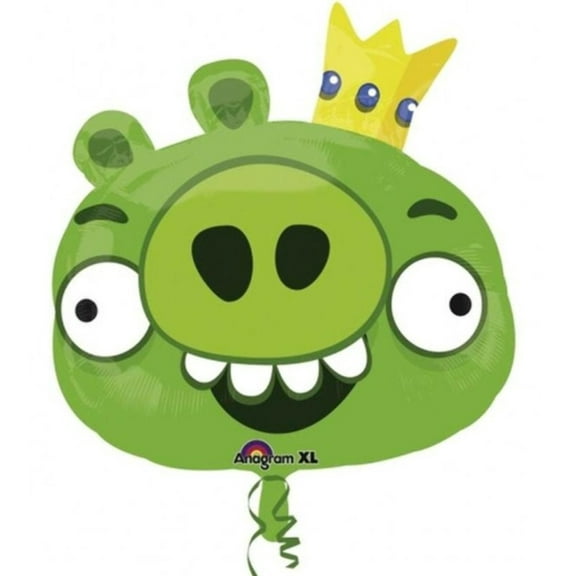 ANGRY BIRDS GREEN Bird Balloon  Large Foil Mylar Balloon  Party Supplies Decorations Foil Mylar Balloon