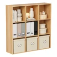 thumbnail image 1 of ANHDAH 9-Cube Storage Organizer & Bookcases, Closed Back Display Shelves for Living Room, Bedroom, Home Office, Natural Oak, 1 of 7