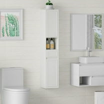ANHDAH Bathroom Storage Cabinet with 2 Doors, 1 Drawer & Shelf, Wall or Floor Mounted for Bathroom, Hallway, Living Room