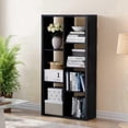 thumbnail image 1 of Anhdah 7 Cube Storage Organizer Bookshelf, Black Wooden Bookcase Storage Shelf, Sturdy 7-Cube Organizer for Living Room, Bedroom, Home Office, Easy Assembly, 1 of 6