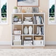 thumbnail image 1 of Anhdah 9 Cube Storage Organizer Bookshelf, White Wooden Bookcase Storage Shelf, Sturdy 9-Cube Organizer for Living Room, Bedroom, Home Office, Easy Assembly, 1 of 8