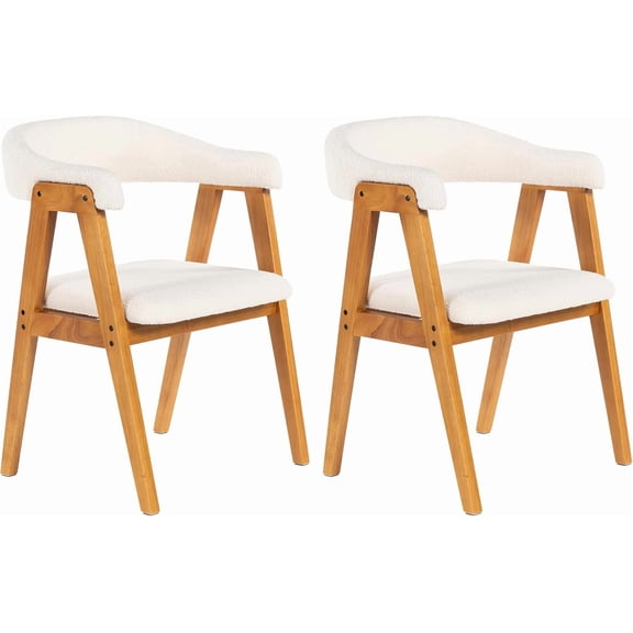 ANHDAH Farmhouse Dining Chairs Set of 2, Modern Upholstered Arm Chairs for Kitchen, Dining Room, Living Room