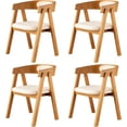 thumbnail image 1 of ANHDAH Set of 4 Wooden Dining Room Chairs, Upholstered Armchairs, Farmhouse Style for Kitchen & Living Room, 1 of 8