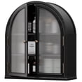 thumbnail image 1 of ANHDAH Arched Wall Cabinet Over Toilet, 2-Door Modern Medicine Storage with 2 Shelves. Space-Saving Mounted Organizer for Bathroom Towels & Cosmetics., 1 of 7