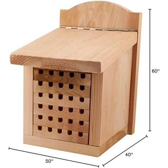 ANHXN 28552 Heavy Duty Cedar Mason Bee, Small Insect House, Wood