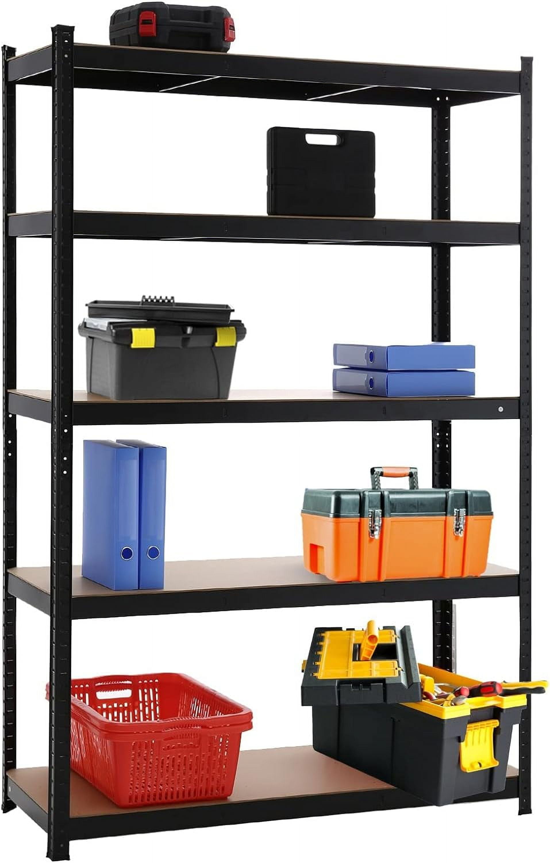 ANHXN 5 Tier Racking Shelf Garage Shelving Storage Shelves Unit Higher ...