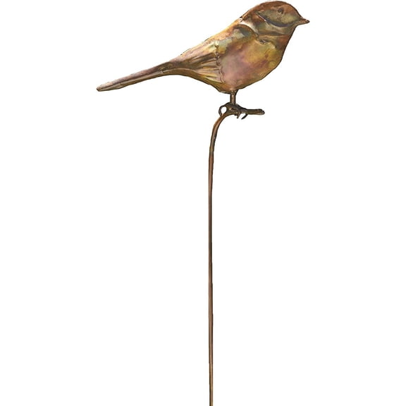 ANHXN, 6.5 by 1 by 29", AG-1307 Flamed Bird Garden Stake,Copper