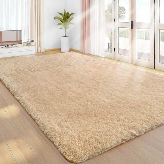 ANHXN  Area Rugs for Bedroom, Living Room Fluffy Rugs, Large Area Rug Shag Shaggy Carpet Soft Plush Furry Bedside Rug, Machine Washable Area Rugs