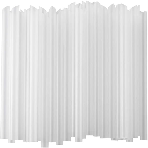 ANHXN Clear Plastic Boba Straws, Disposable Smoothie Straws for Bubble Tea, Shakes, Popping Pearls