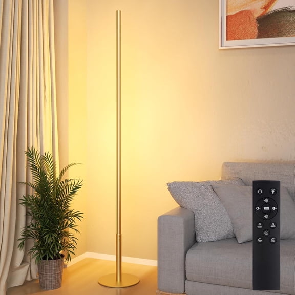 ANHXN Corner floor lamp, ultra-thin environmental upright, modern design decorative lamp for living room and bedroom