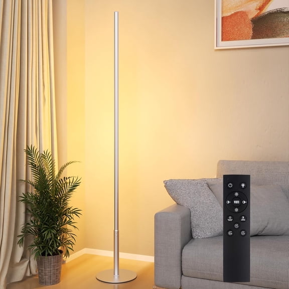 ANHXN Corner floor lamp, ultra-thin environmental upright, modern design decorative lamp for living room and bedroom