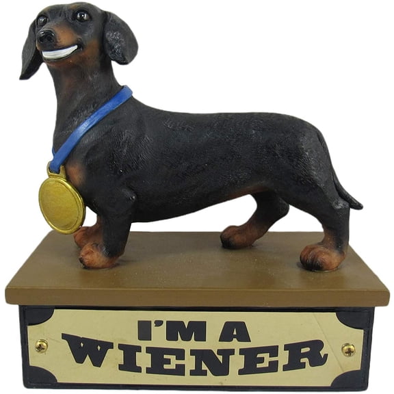 ANHXN Dachshund Figurine Novelty Trophy | Large Funny Trophy and Wiener Dog Gifts | Weiner Dog Birthday Decorations | Top Sales trophy Daschund Statue