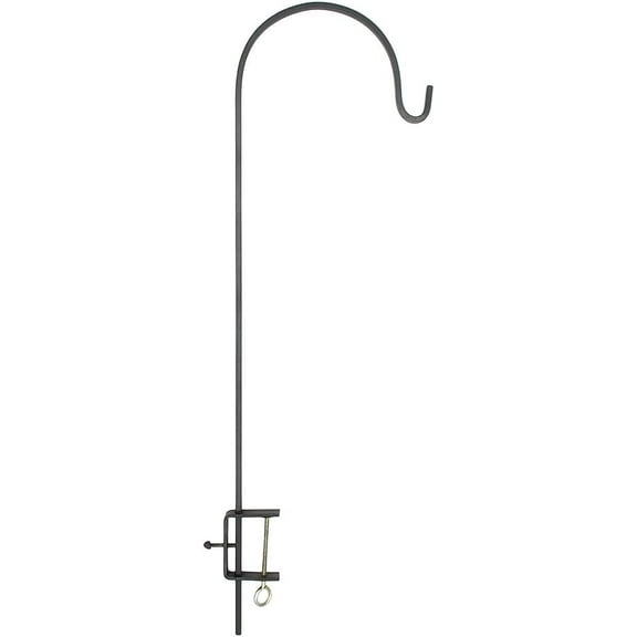 ANHXN Deck Rail, Adjustable Shepherd's Pole, Black