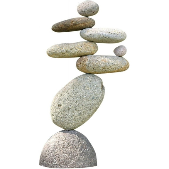 ANHXN Eight-Stone Balancing Cairn - Indoor/Outdoor Garden Decoration
