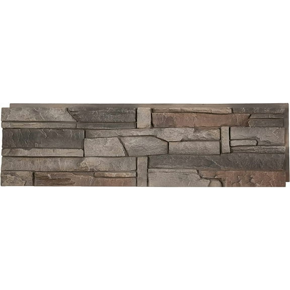 ANHXN Faux Stacked Stone Panel in Kenai Color for Do It Yourself Friendly Home Improvement Projects