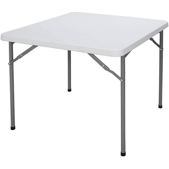 ANHXN Folding Table, Fold in Half, Heavy Duty Portable Plastic w/Handle for Picnic Party Camping Dining Indoor Outdoor
