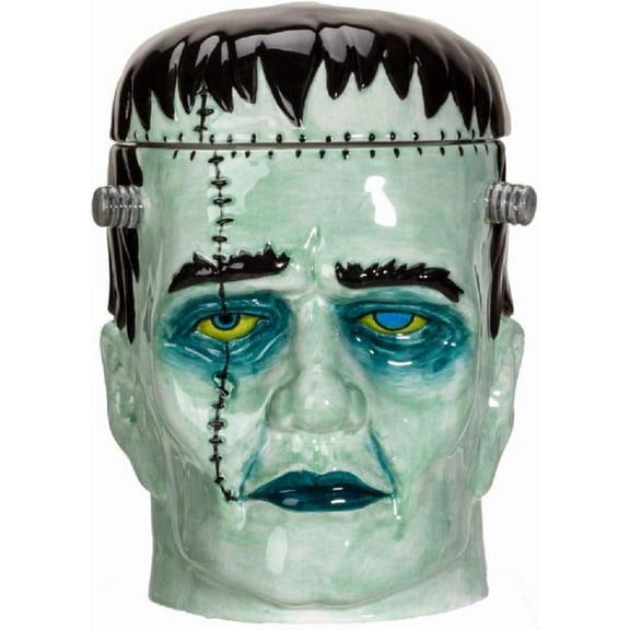 ANHXN Frankenstein Head Ceramic Cookie Jar