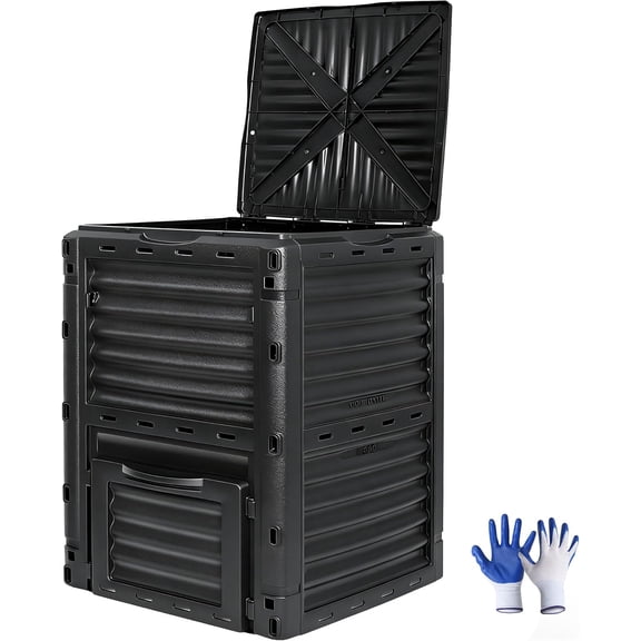 ANHXN Garden Composter BPA Free Construction Supports Quick Soil Production Simple Assembly for Outdoor Use