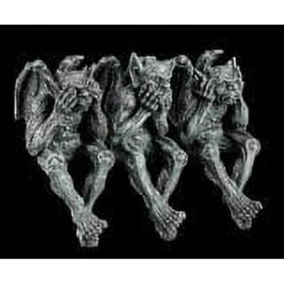 ANHXN Gargoyle See, Hear, Speak No Evil Shelf Sitters Statue Figurine