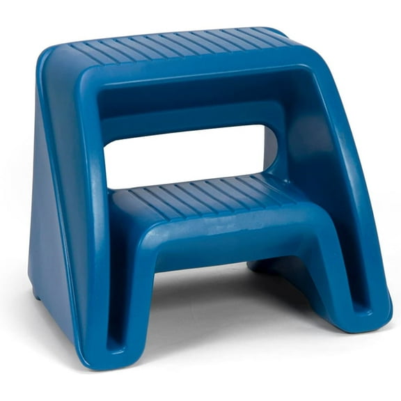 ANHXN Handy Home Step Stool Plastic Two-Step Stool Seat - Indoor or Outdoor Use