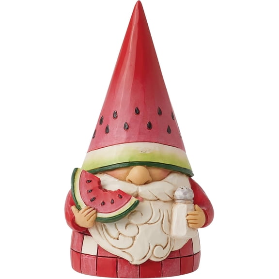 ANHXN Heartwood Creek You're One in a Melon Watermelon Gnome Figurine- Stone Resin Hand Painted Crafted Collectible Decorative Gnomes Figurines Home Decor Statue,