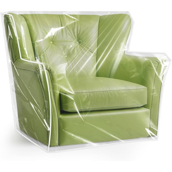 ANHXN Heavy Duty Clear Armchair Cover, Waterproof Recliner Cover Scratch-Resistant Protector for Pets, Viny Sofa/Couch Covers Plastic Chair Covers Dustproof Slipcover for Living Room Chairs