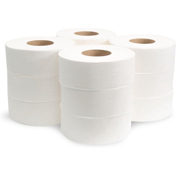 ANHXN Jumbo Toilet Paper Rolls,Recycled Fibers, Soft and Absorbent, Fits in Jumbo Tissue Dispensers
